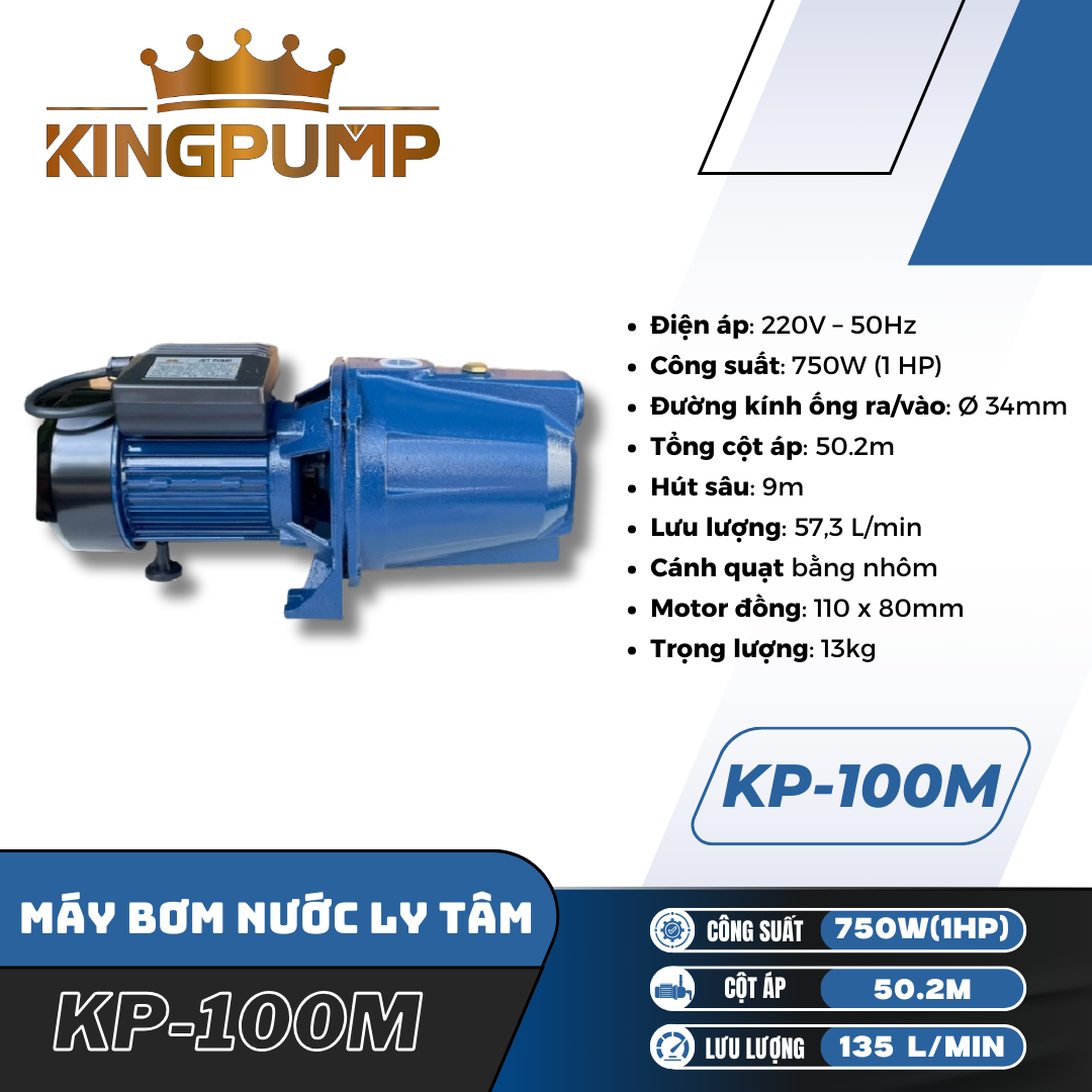 MÁY BƠM NƯỚC LY TÂM KP-100M