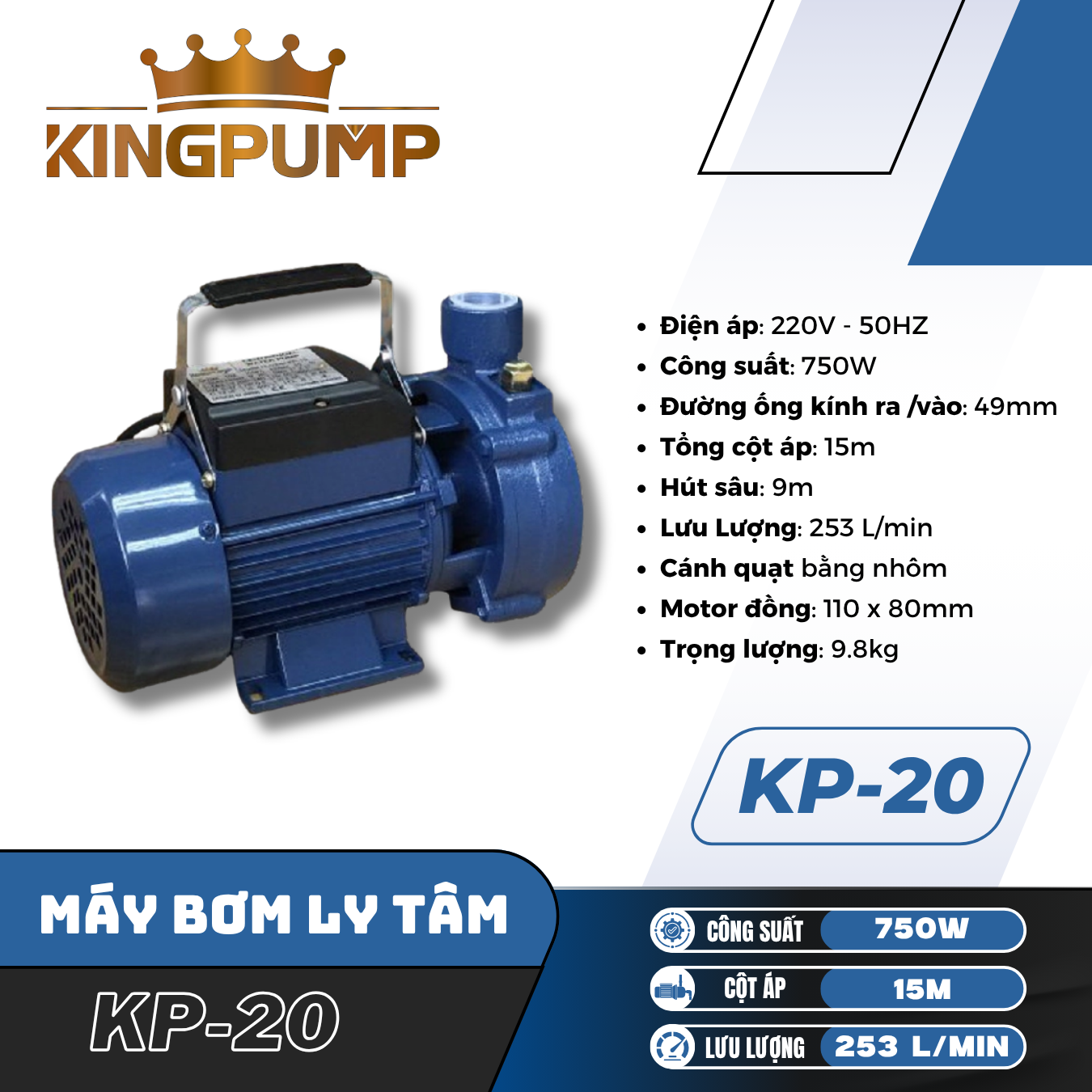 MÁY BƠM LY TÂM KP-20
