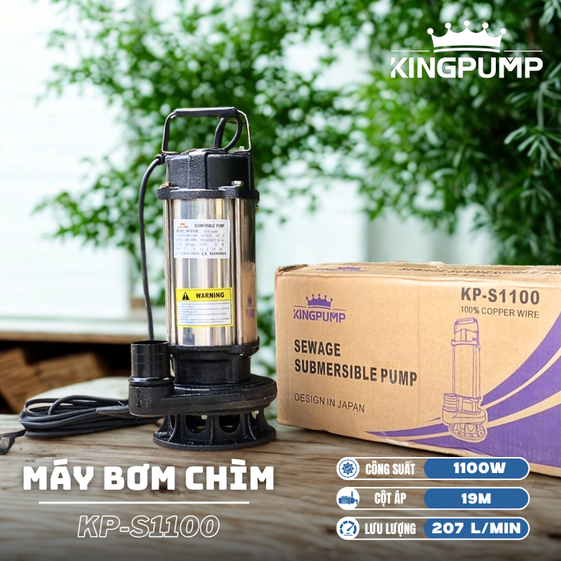 MÁY BƠM CHÌM KP-S1100  (NƯỚC THẢI)