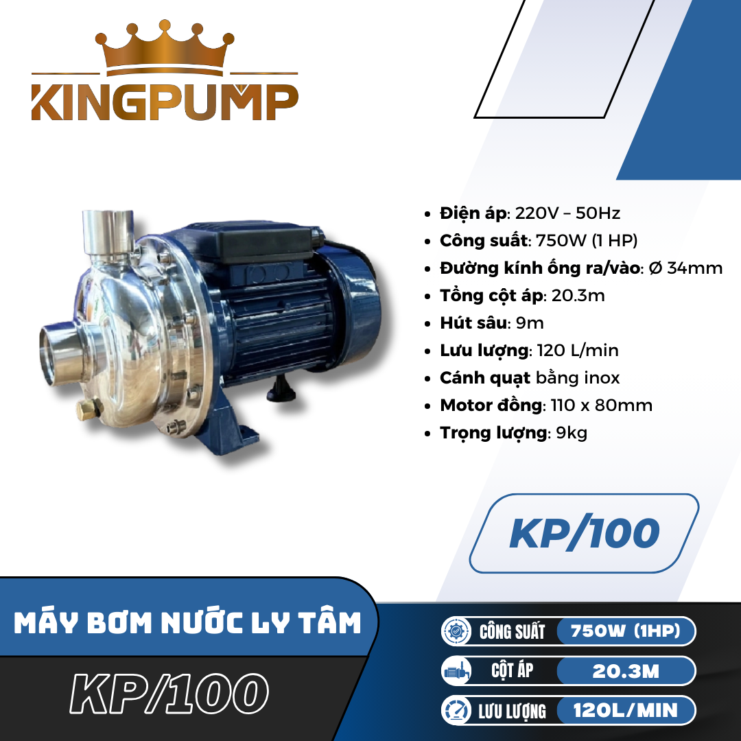 MÁY BƠM NƯỚC LY TÂM KP/100