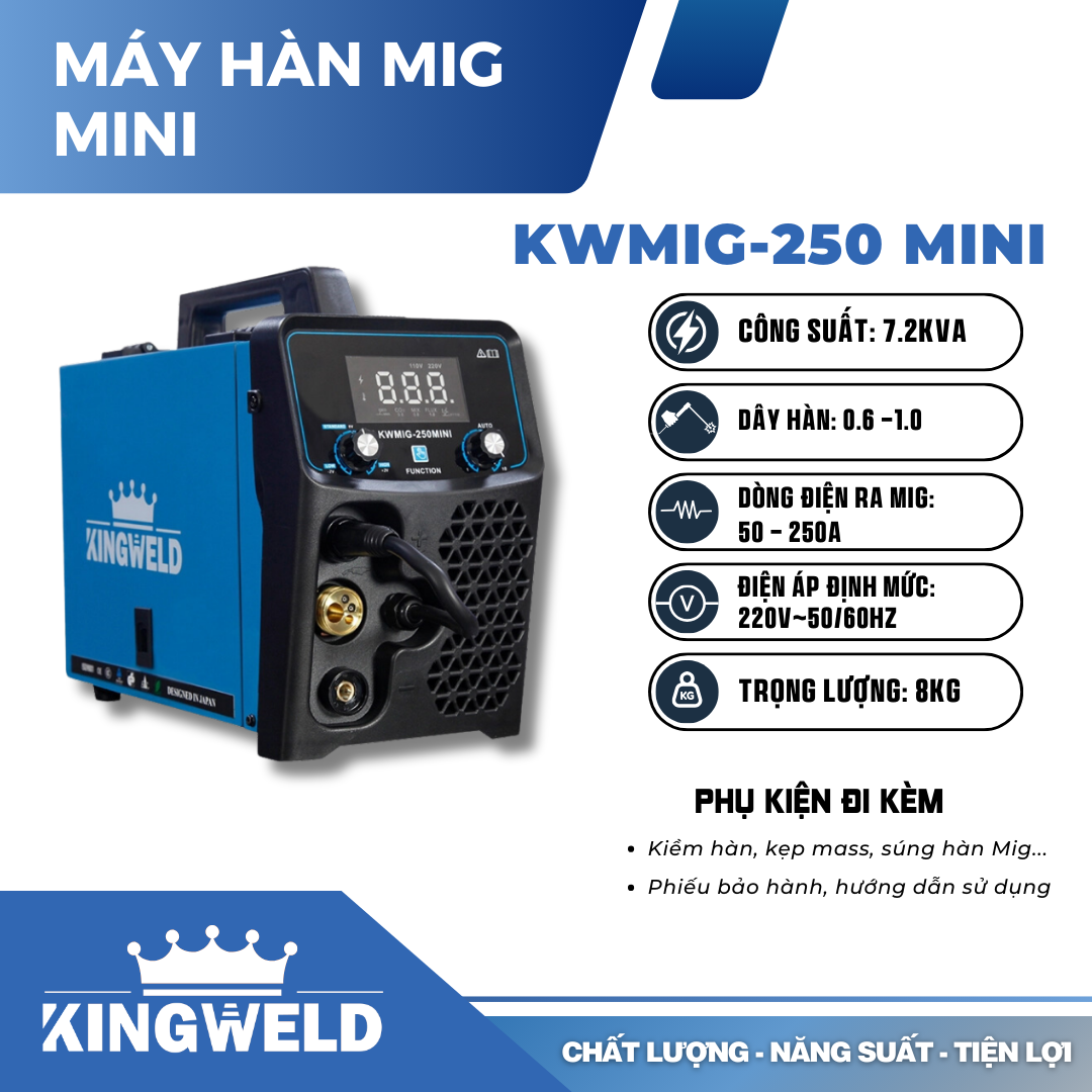 Máy hàn MIG mini | KWMIG-250 MINI