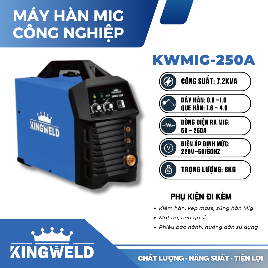 Máy hàn MIG CÔNG NGHIỆP | KWMIG-250A