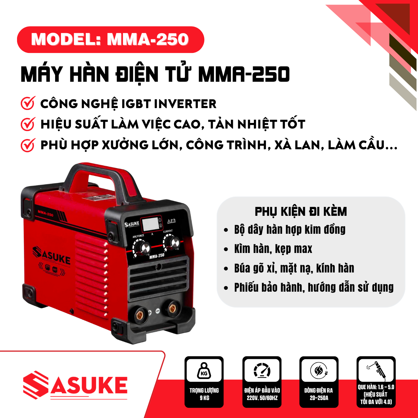 Máy hàn điện tử MMA-250