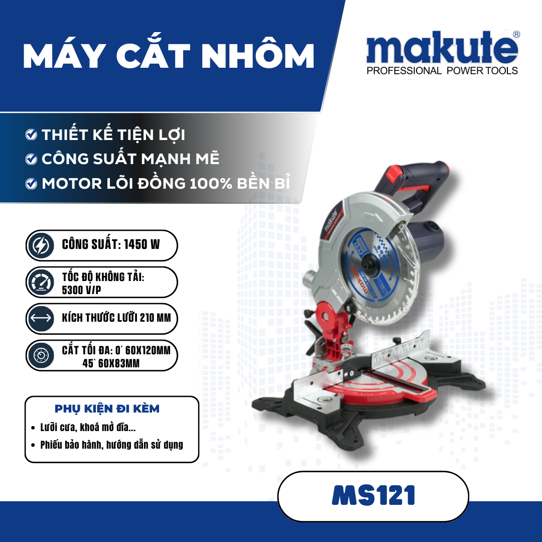 Máy cắt nhôm MS121 210mm