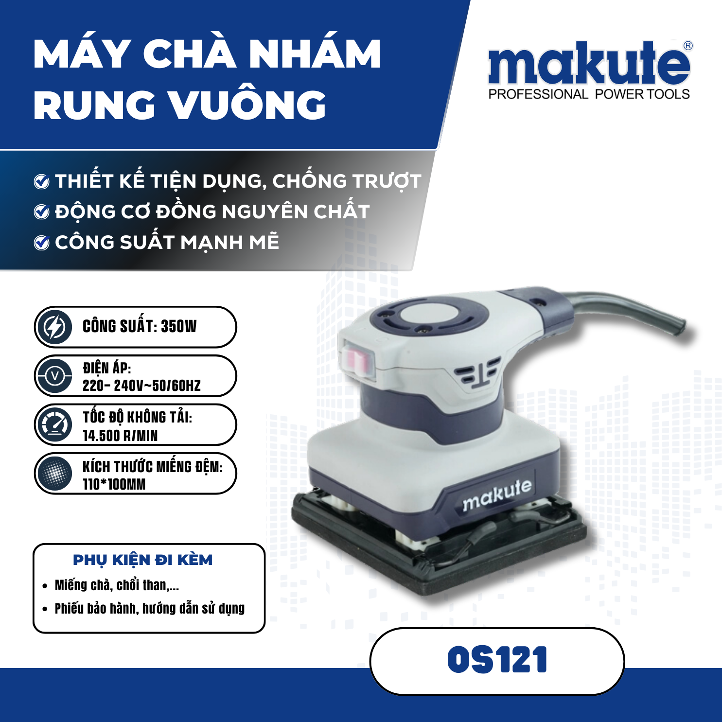 Máy chà nhám vuông OS121