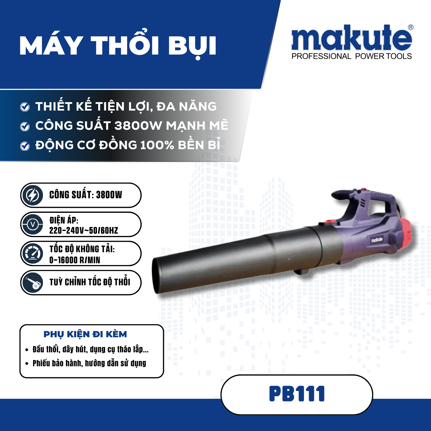 Máy Thổi Bụi PB111 3800W