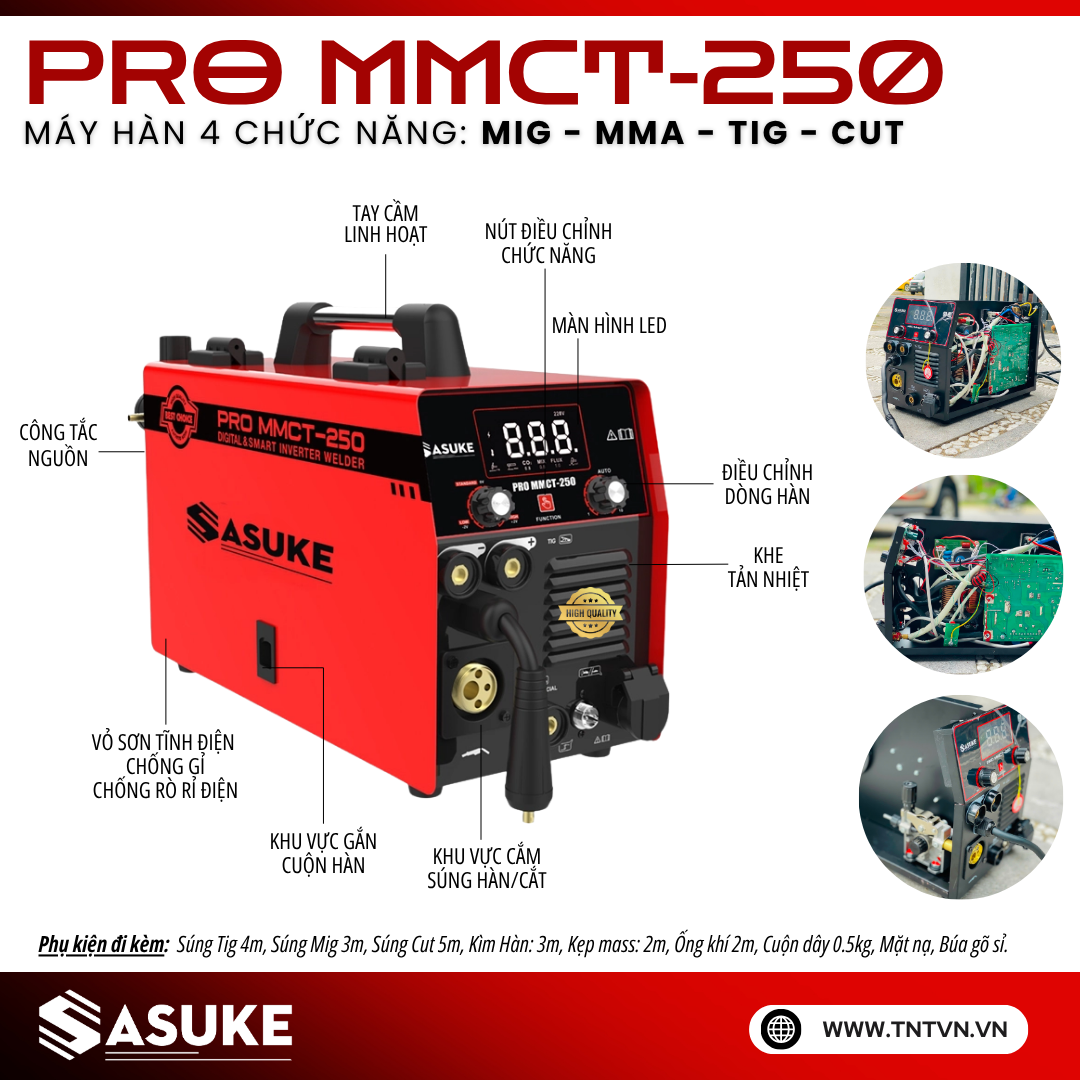 MÁY HÀN 4 CHỨC NĂNG MIG/MMA/TIG/CUT PRO MMCT-250