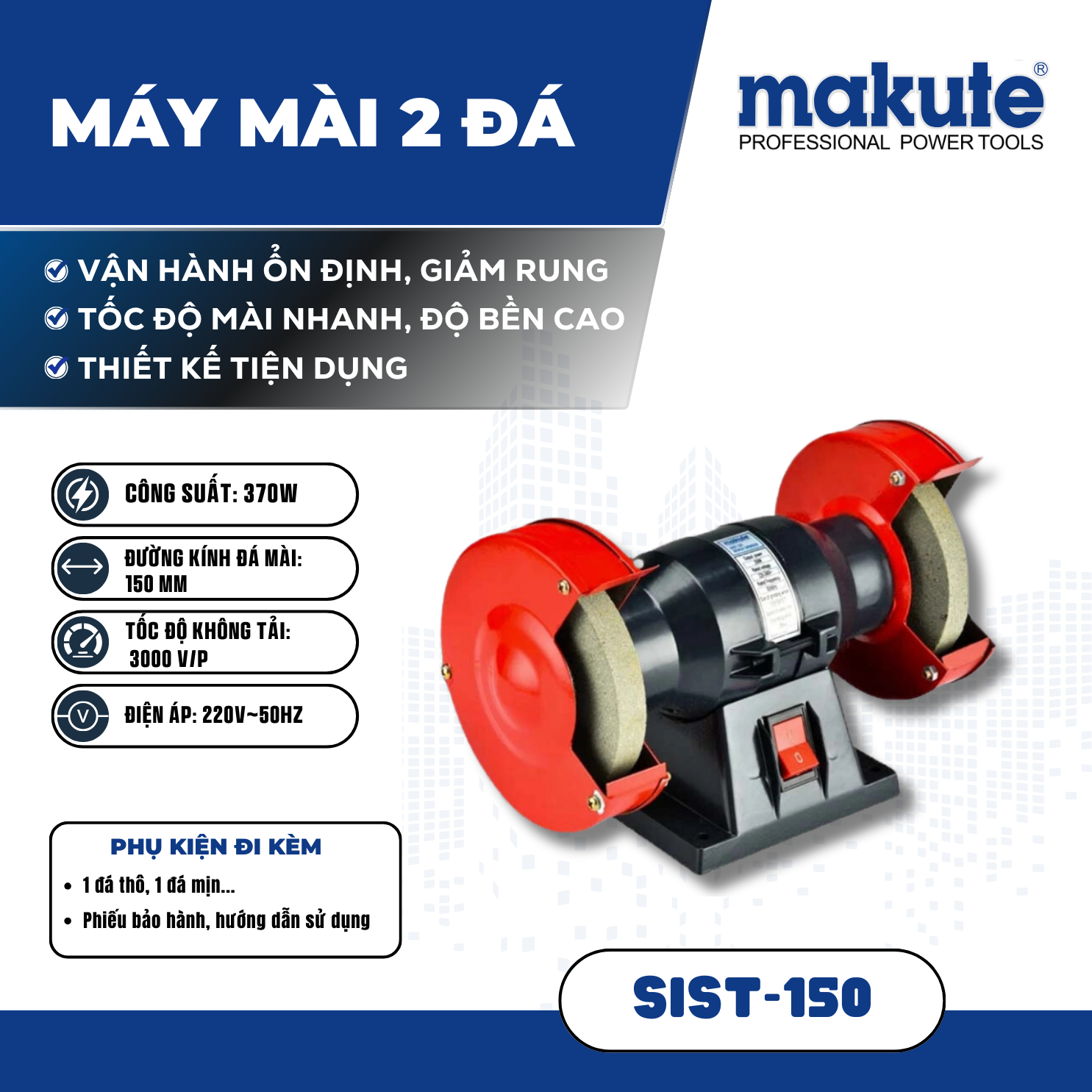Máy mài 2 đá SIST-150
