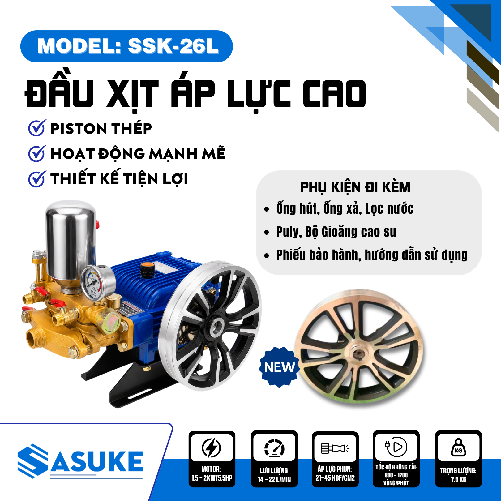 ĐẦU XỊT ÁP LỰC CAO SASUKE SSK-26L