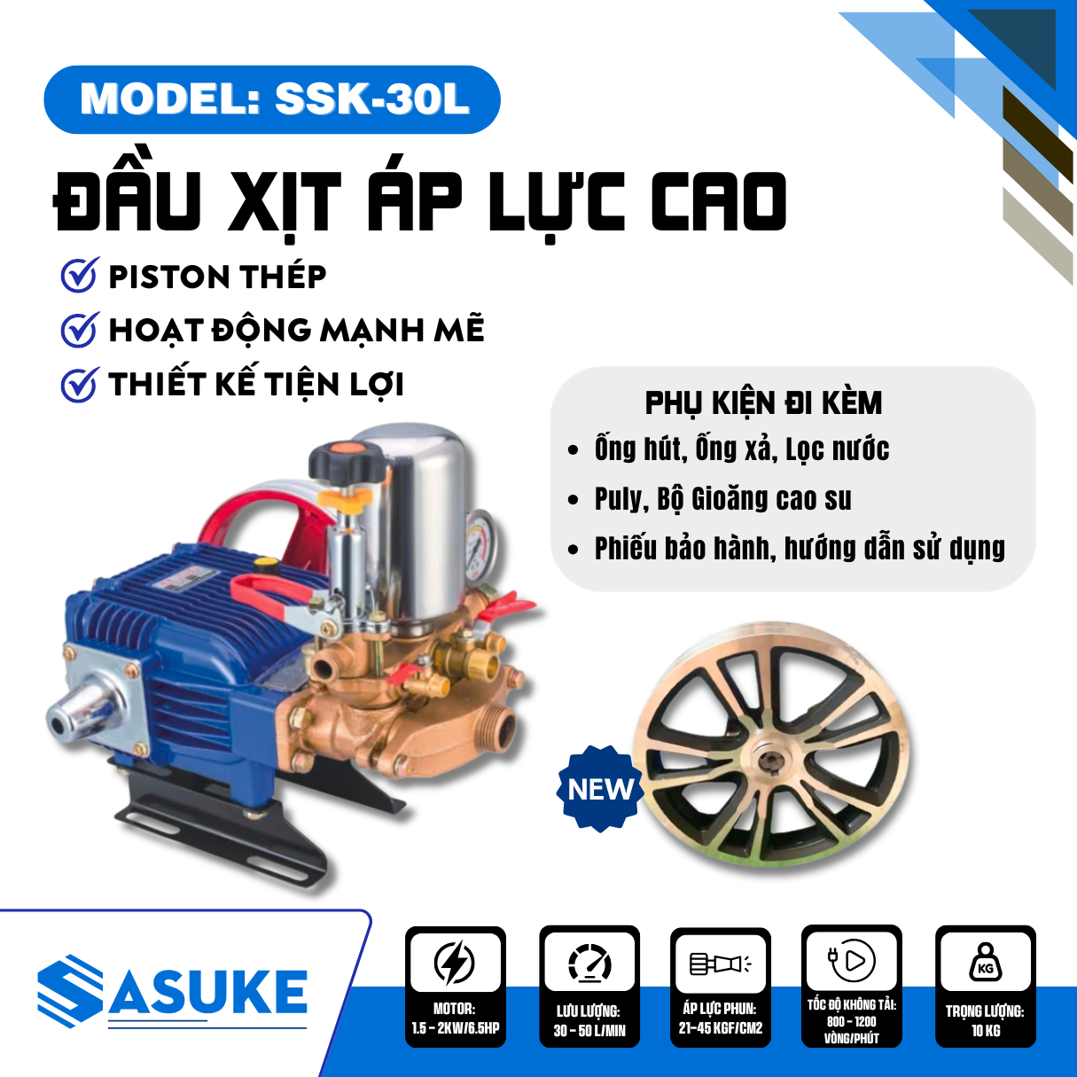 ĐẦU XỊT ÁP LỰC CAO SASUKE SSK-30L