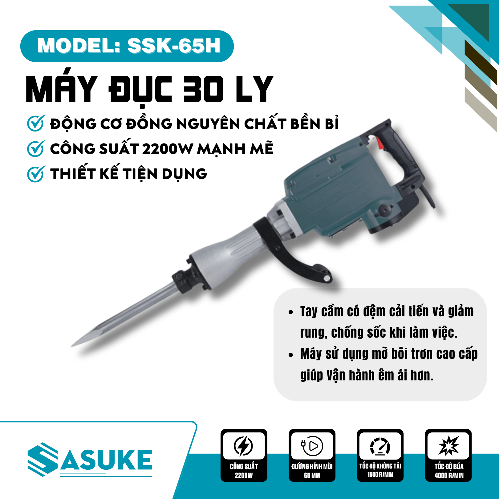 Máy đục 30ly SSK-65H