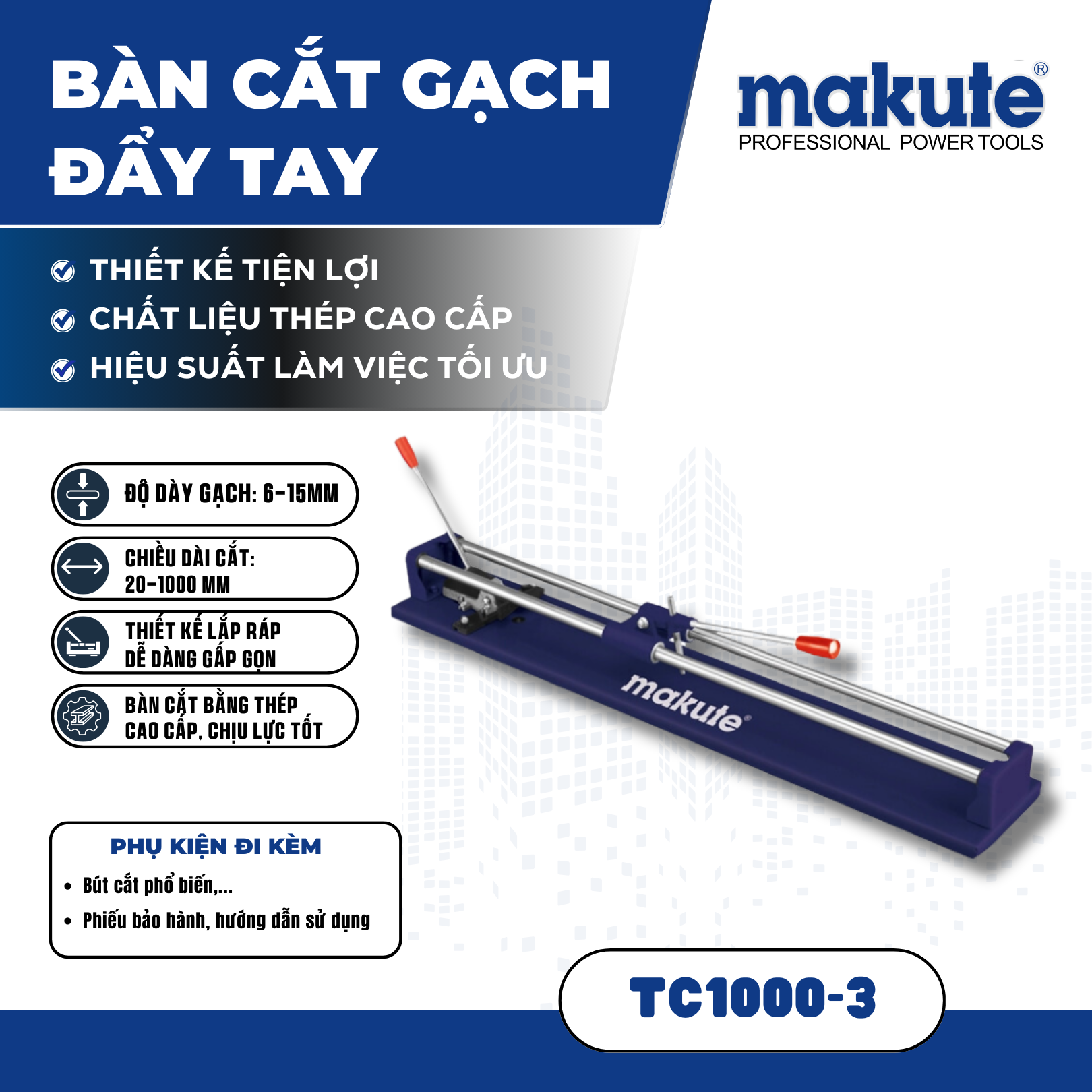 Bàn cắt gạch đẩy tay TC1000-3