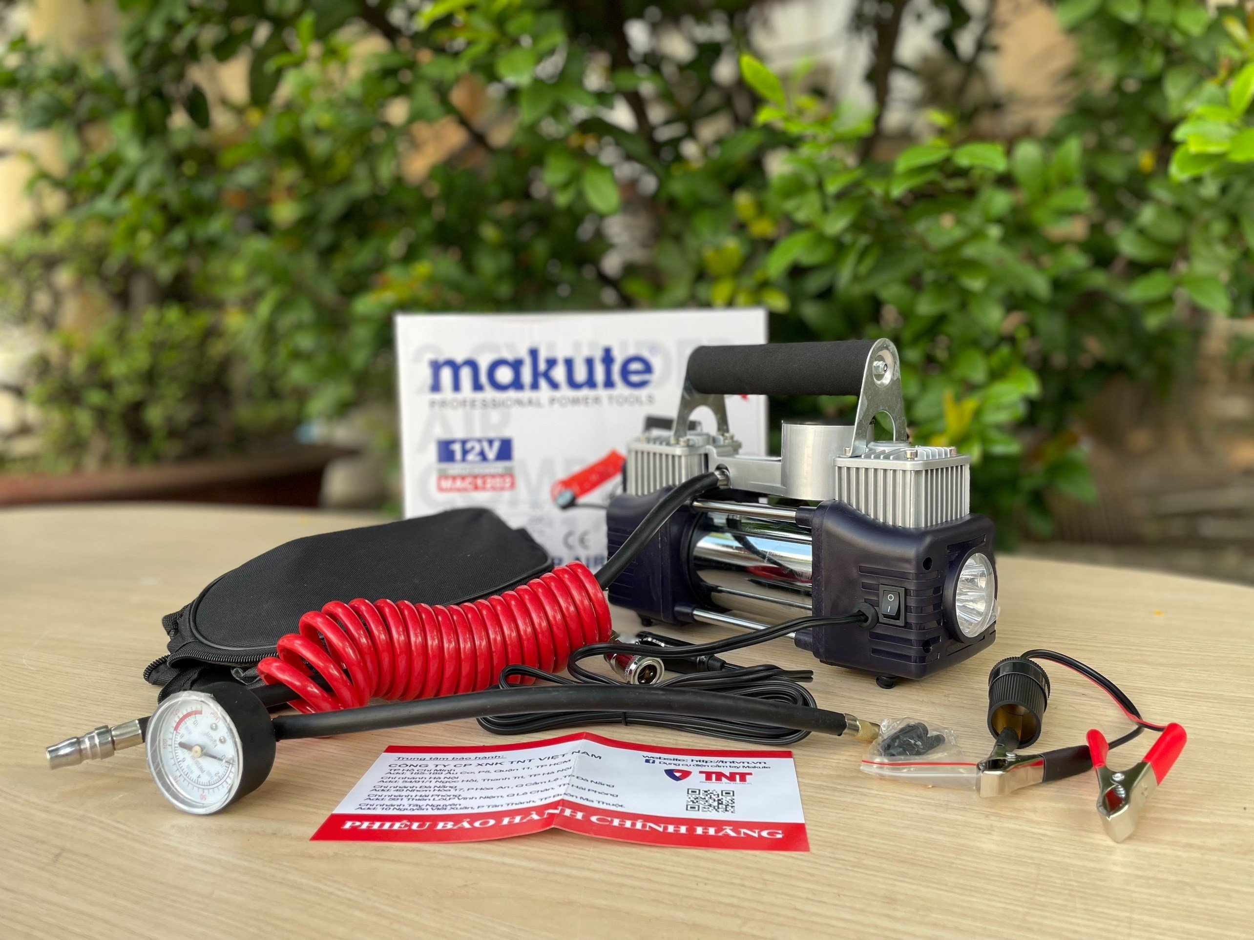 Máy Bơm Lốp xe Hơi, 2 xi lanh |  MAC1202