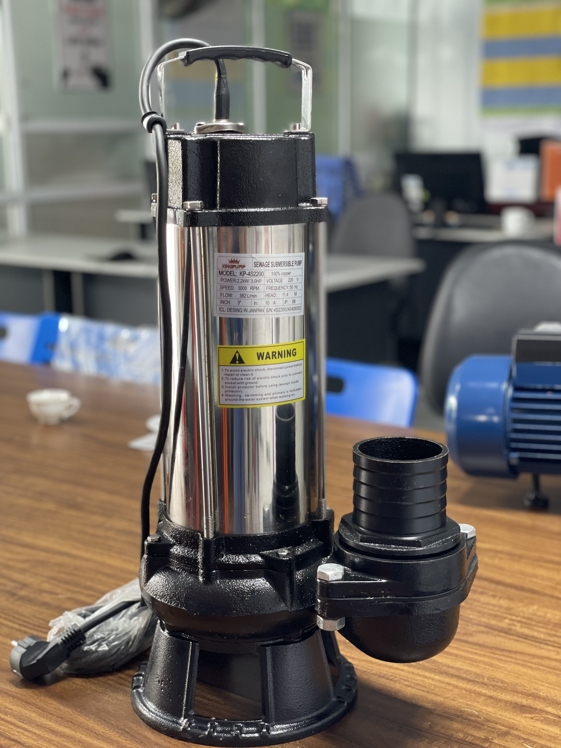 Máy bơm chìm nước thải ống ra 4inch mm KP-4S2200