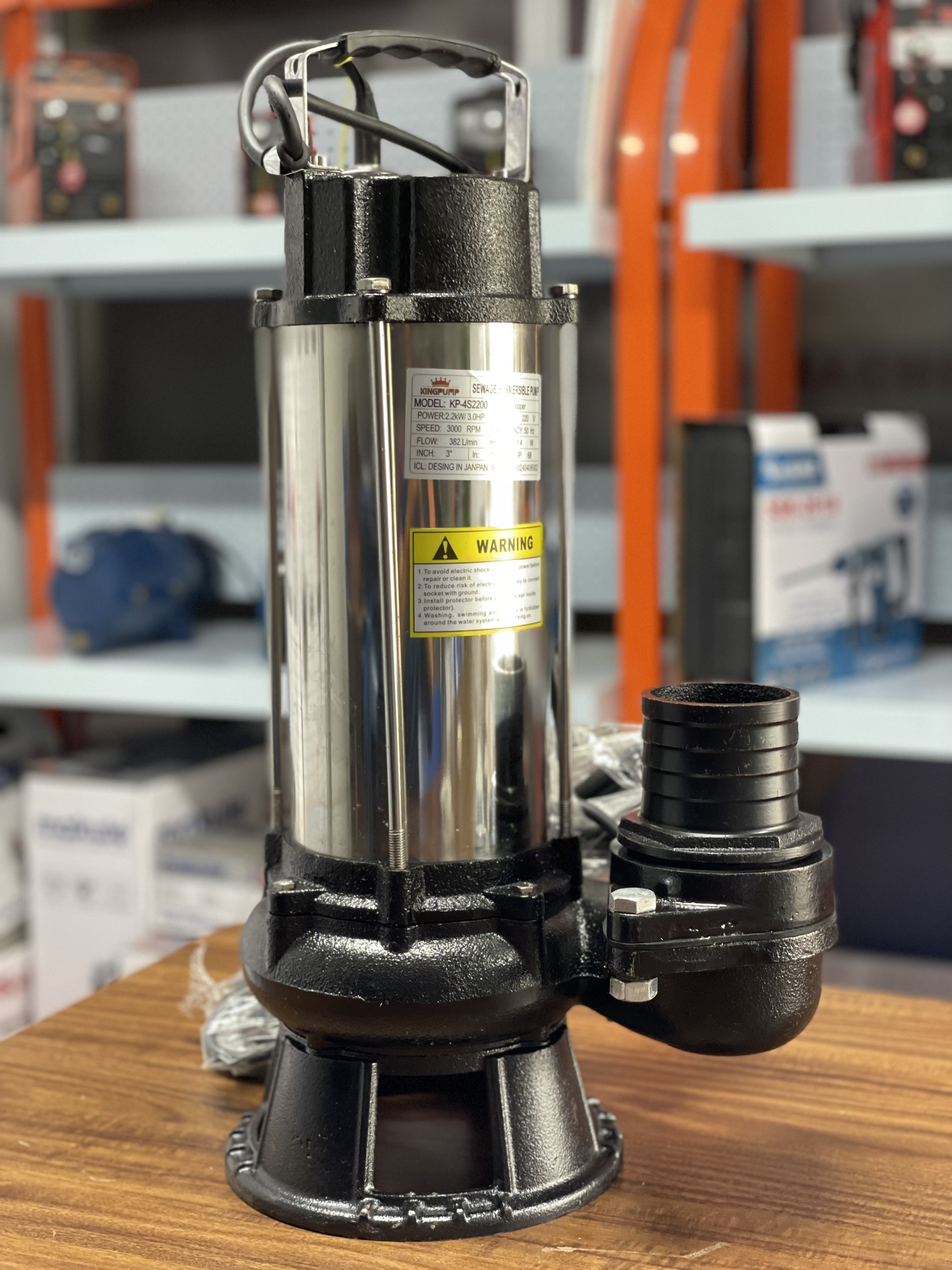 Máy bơm chìm nước thải ống ra 4inch mm KP-4S2200