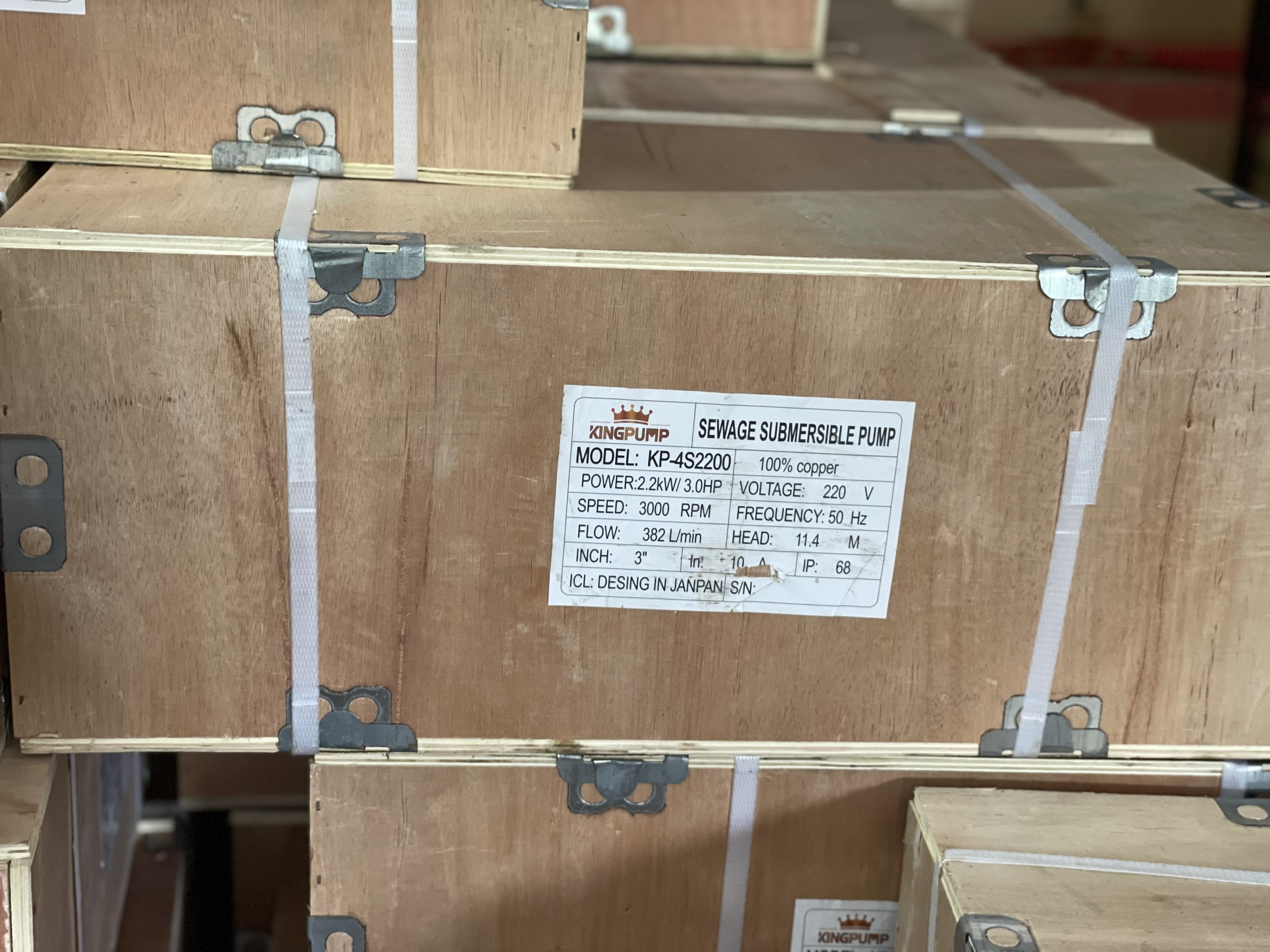 Máy bơm chìm nước thải ống ra 4inch mm KP-4S2200