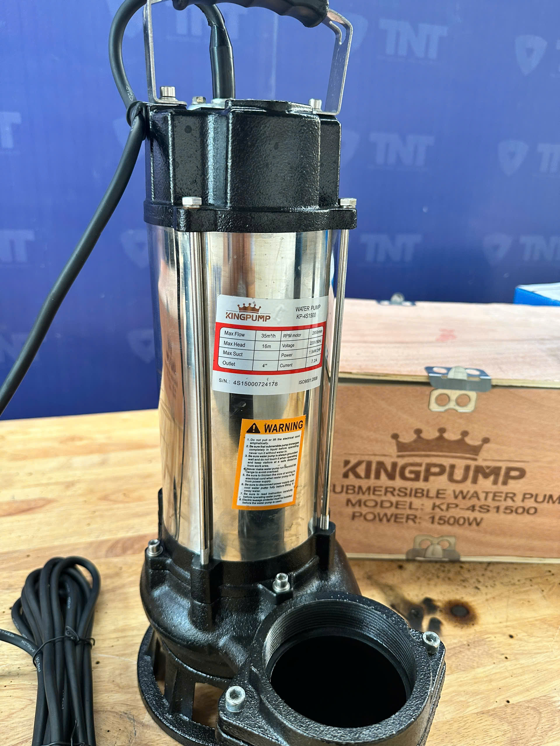 Máy bơm chìm nước thải lưu lượng 4inch KP-4S1500