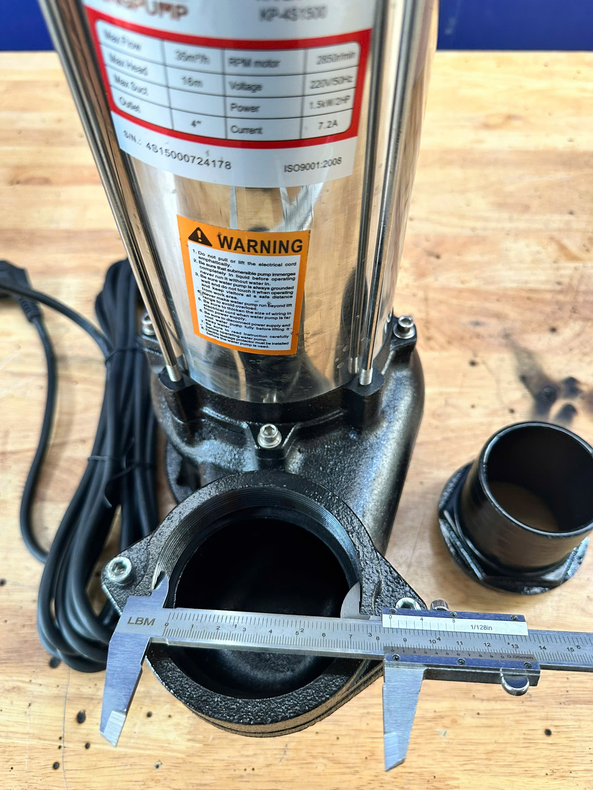 Máy bơm chìm nước thải lưu lượng 4inch KP-4S1500