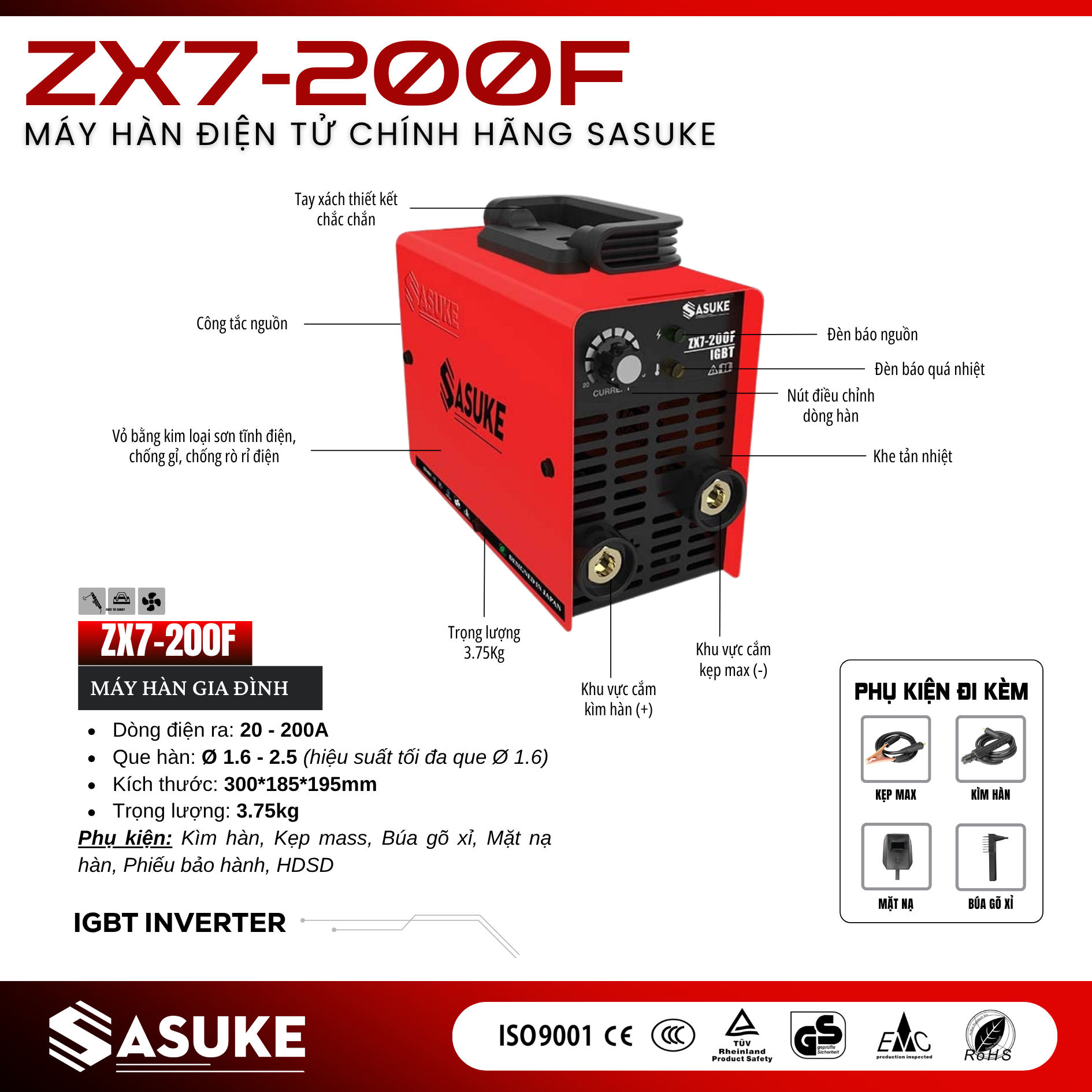 Máy hàn điện tử  ZX7-200F (FAMILY)