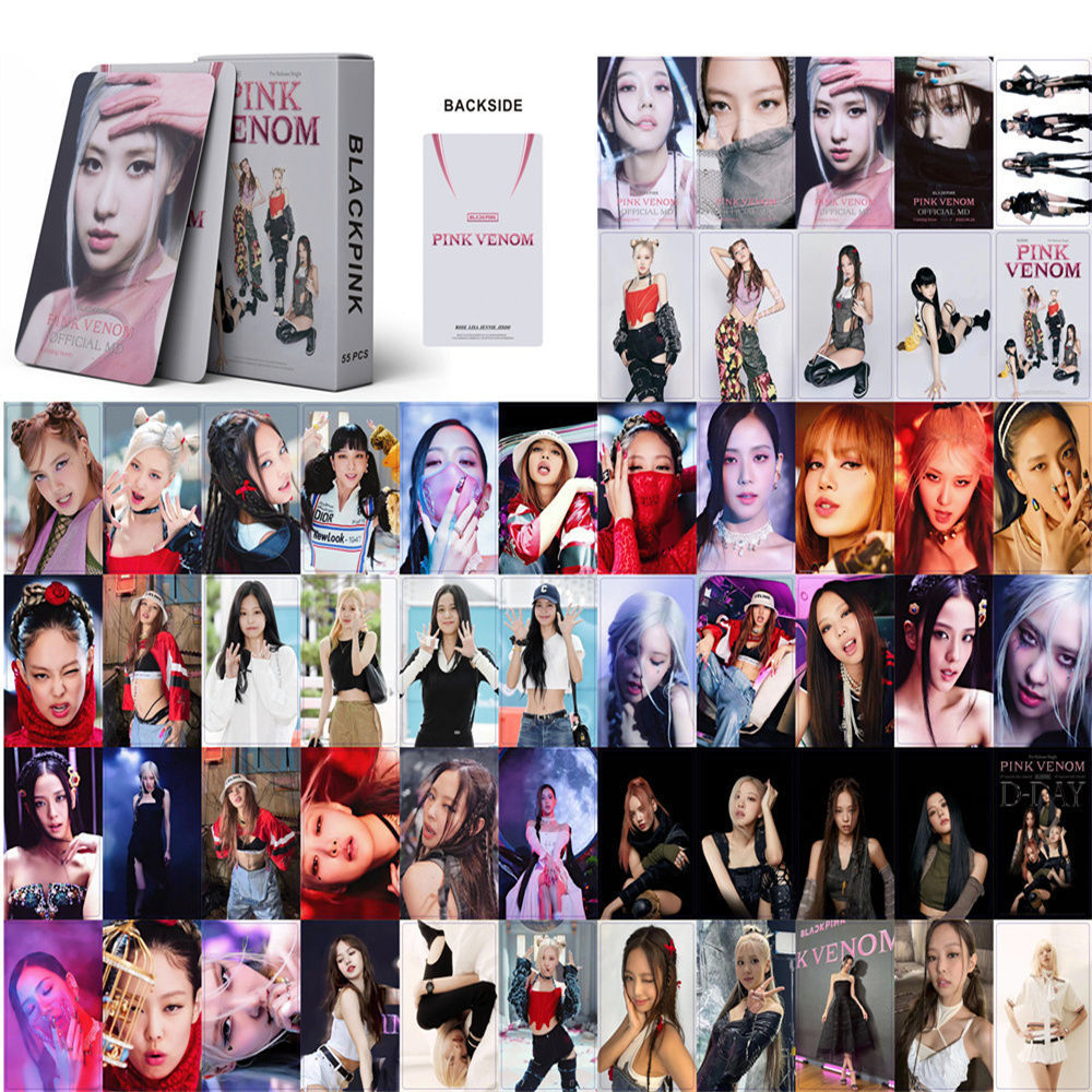Blackpink Hộp 55 Thẻ Ảnh Lomo Card Bo Góc Không Lặp Lại In Độ Nét Cao Thần Tượng Kpop Lisa, Jennie, Jisoo, Rosé