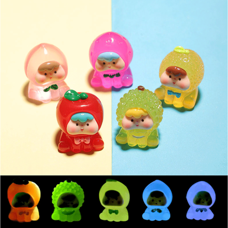 [Tự Xé] Combo 3/5/10 Túi Mù Charm Em Bé MOI Trái Cây Phát Sáng DIY Màu Ngẫu Nhiên