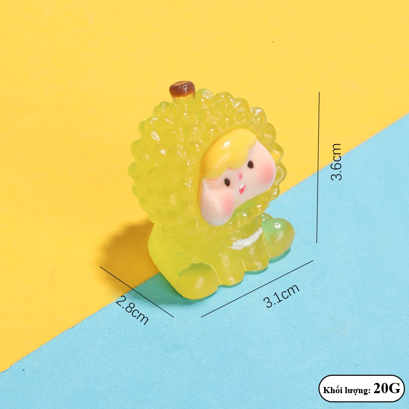 [Tự Xé] Combo 3/5/10 Túi Mù Charm Em Bé MOI Trái Cây Phát Sáng DIY Màu Ngẫu Nhiên