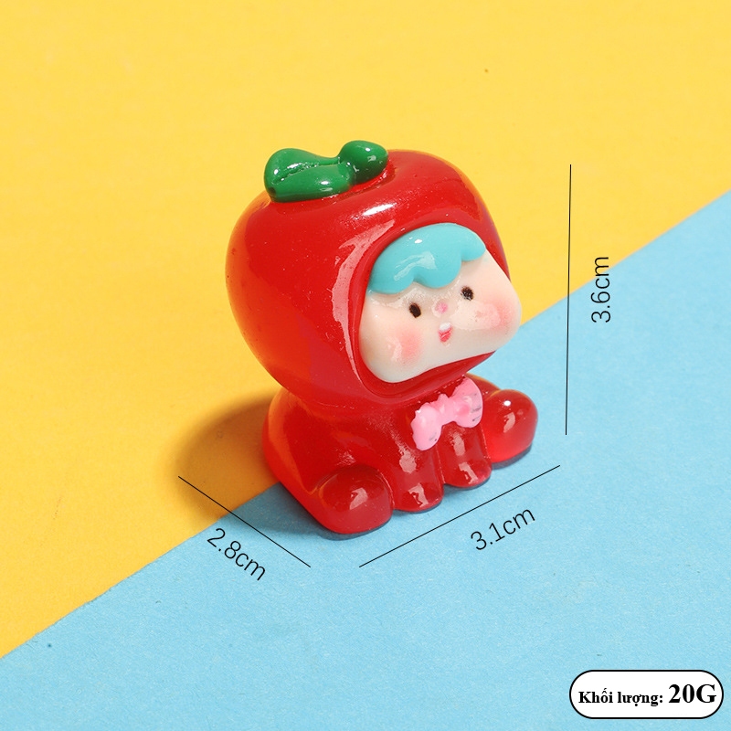 [Tự Xé] Combo 3/5/10 Túi Mù Charm Em Bé MOI Trái Cây Phát Sáng DIY Màu Ngẫu Nhiên