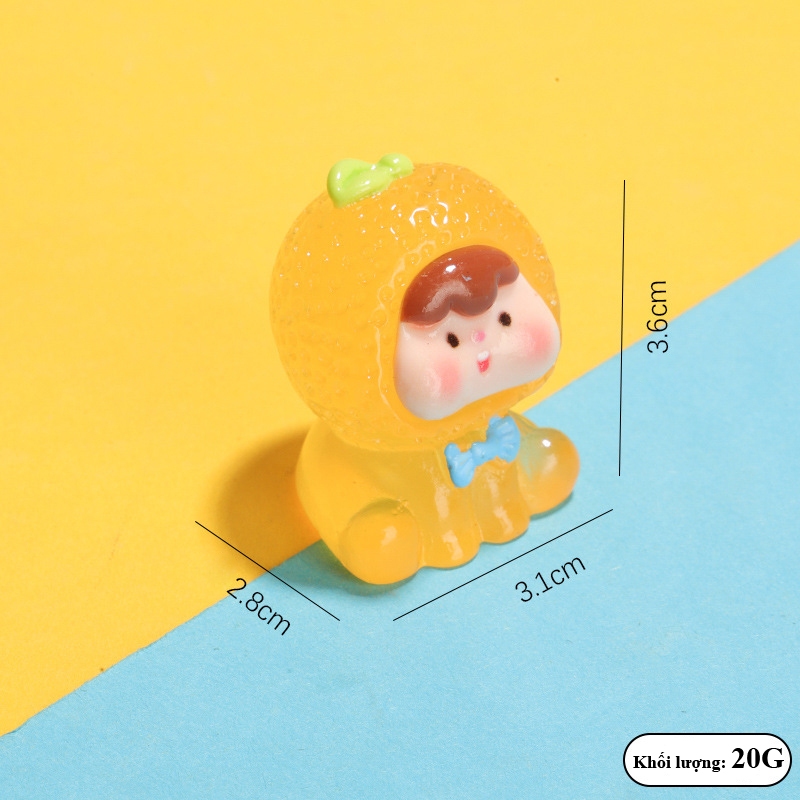 [Tự Xé] Combo 3/5/10 Túi Mù Charm Em Bé MOI Trái Cây Phát Sáng DIY Màu Ngẫu Nhiên