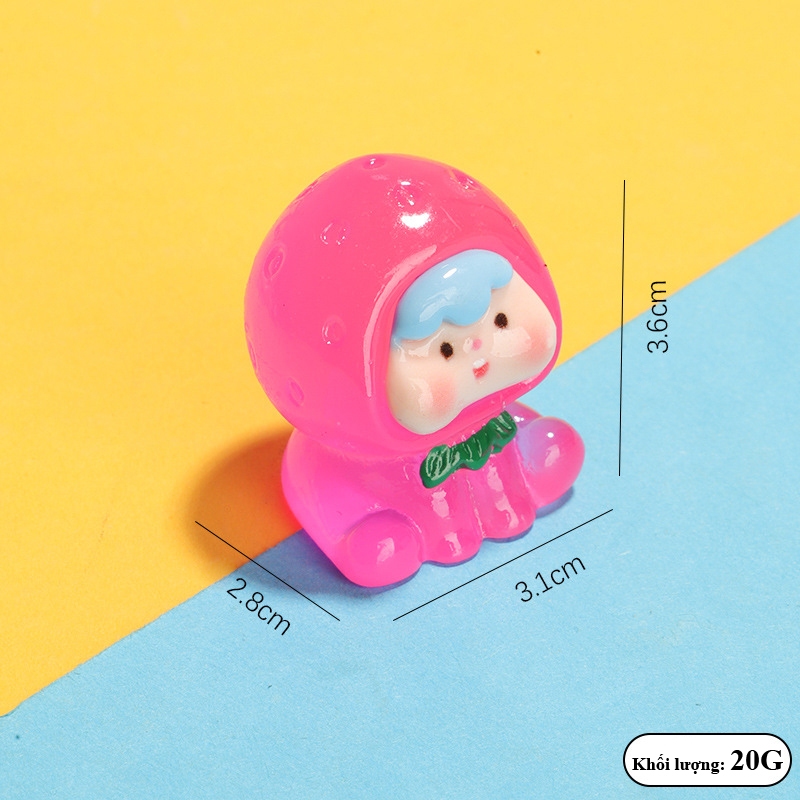 [Tự Xé] Combo 3/5/10 Túi Mù Charm Em Bé MOI Trái Cây Phát Sáng DIY Màu Ngẫu Nhiên