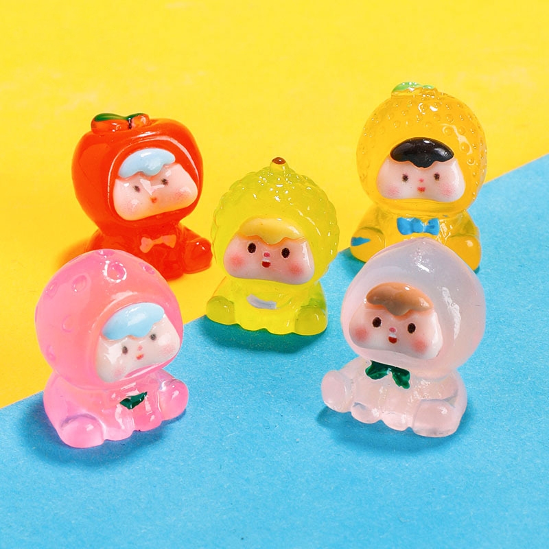 [Tự Xé] Combo 3/5/10 Túi Mù Charm Em Bé MOI Trái Cây Phát Sáng DIY Màu Ngẫu Nhiên