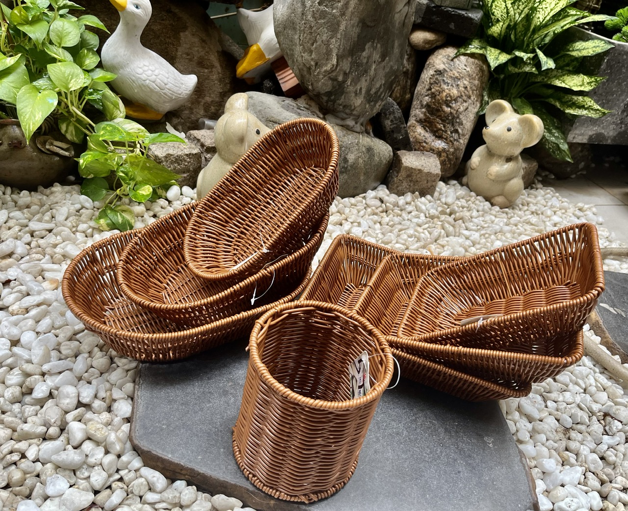 Giỏ nhựa giả mây đan – Lựa chọn hoàn hảo cho không gian sống hiện đại từ Gia Dụng Khánh Minh