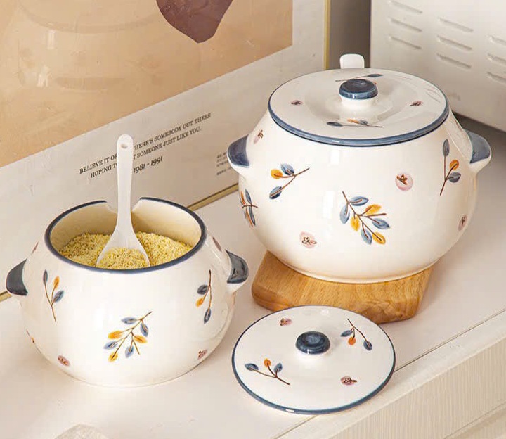 Thố mỡ tím và thố mỡ lá – Đa dạng dung tích, tiện lợi cho căn bếp hiện đại