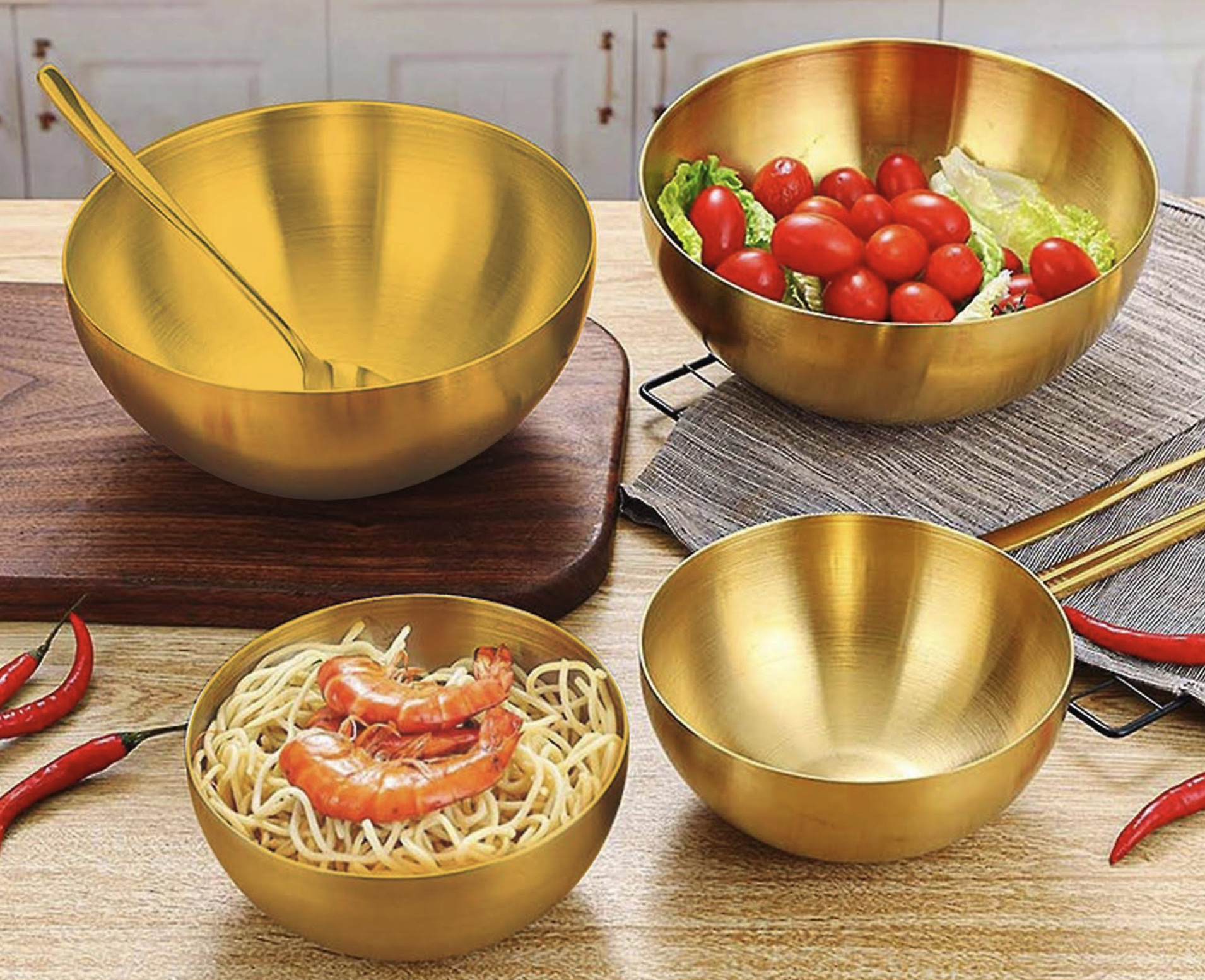 Tô trộn Inox 304 mạ vàng - Sự kết hợp hoàn hảo giữa độ bền và sang trọng