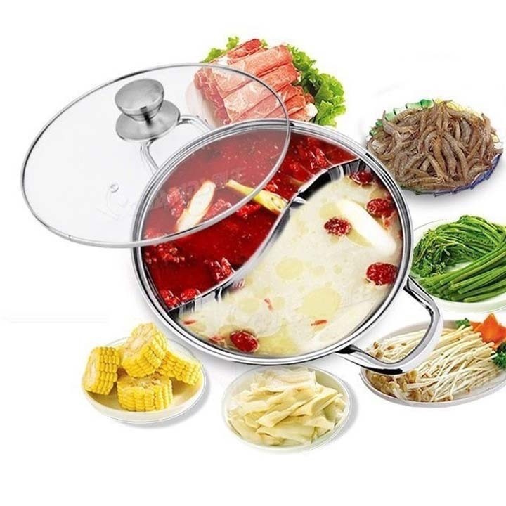 NỒI LẨU 2 NGĂN NẮP KÍNH