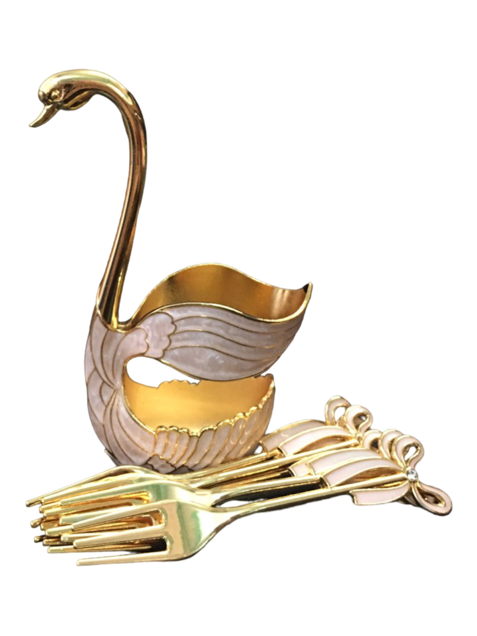 LỌ ĐỰNG MUỖNG NĨA THIÊN NGA VÀNG