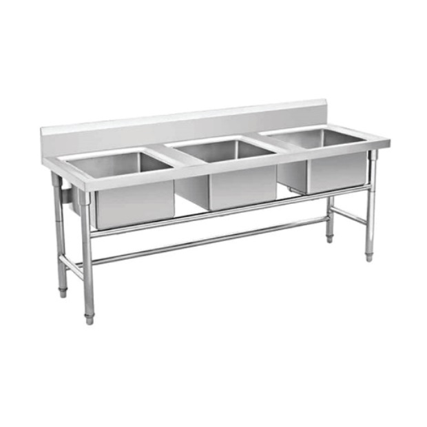 Chậu rửa công nghiệp 3 hố