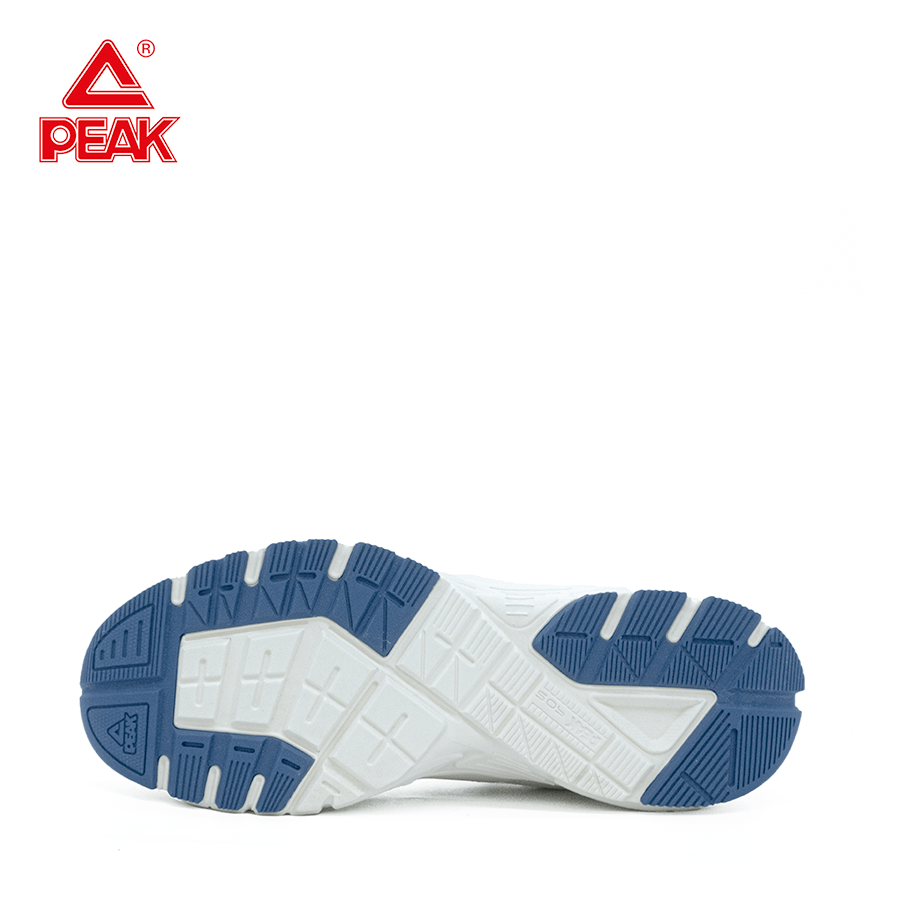 Giày chạy bộ Nam PEAK Cushioning Running Water-Repellent "Trắng Canvas" E224007HTC – Hàng Chính Hãng