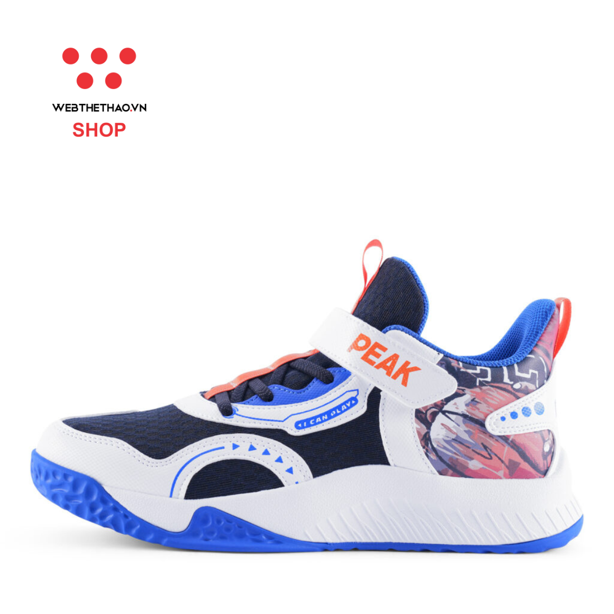 Giày bóng rổ Trẻ em PEAK Basketball "Đen Trắng" EK3205ADT – Hàng Chính Hãng