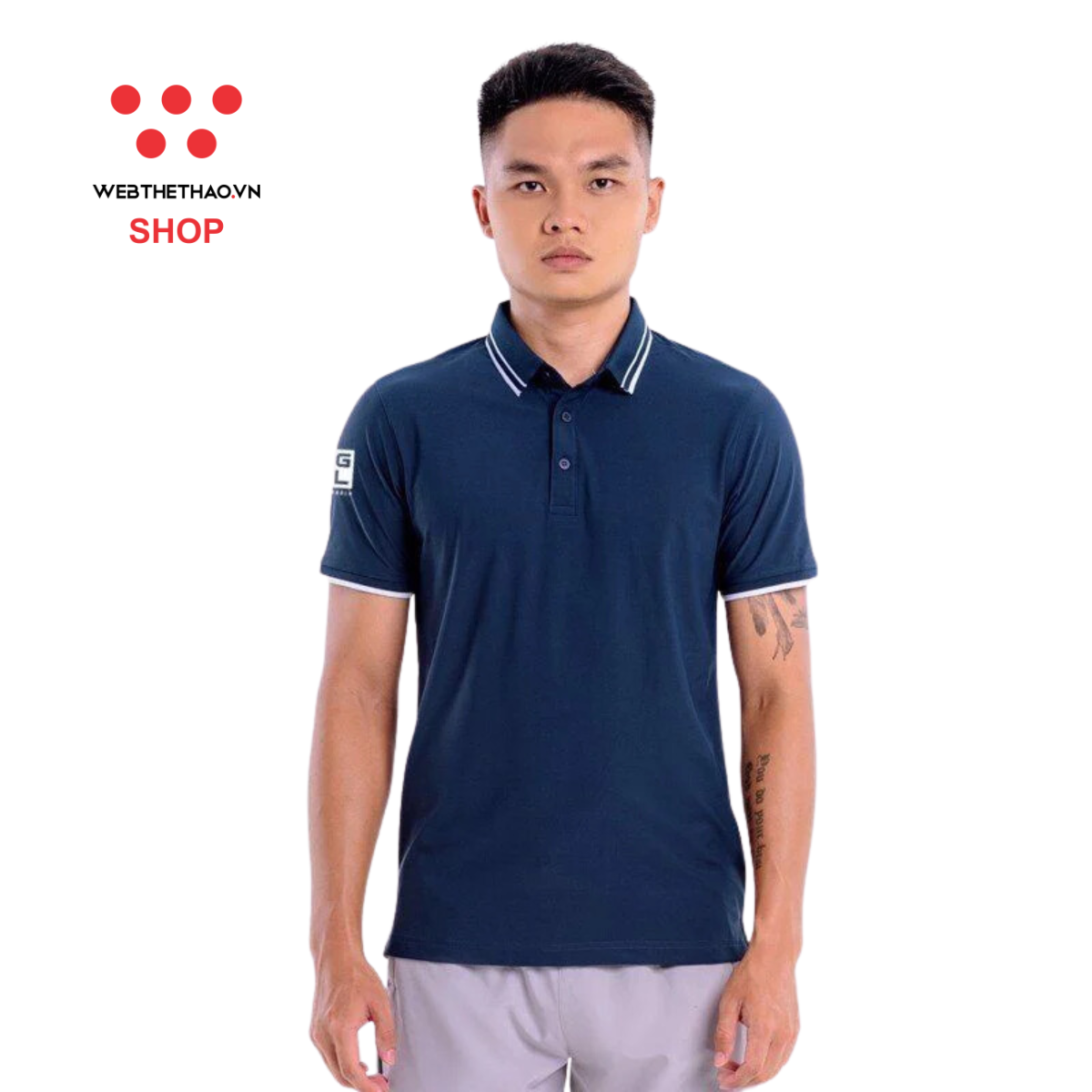 Áo Polo Nam Động Lực Jogarbola MJ-AJ1009-11 "Xanh Navy" AJ1009XN - Hàng Chính Hãng