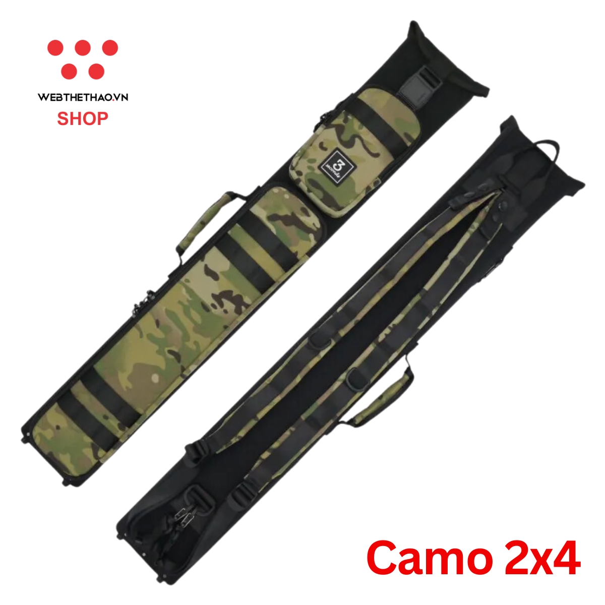 Bao đựng cơ Bi-a 3 Seconds 2x4 "Light Camo" PR-3SCase-04 - Hàng Chính Hãng