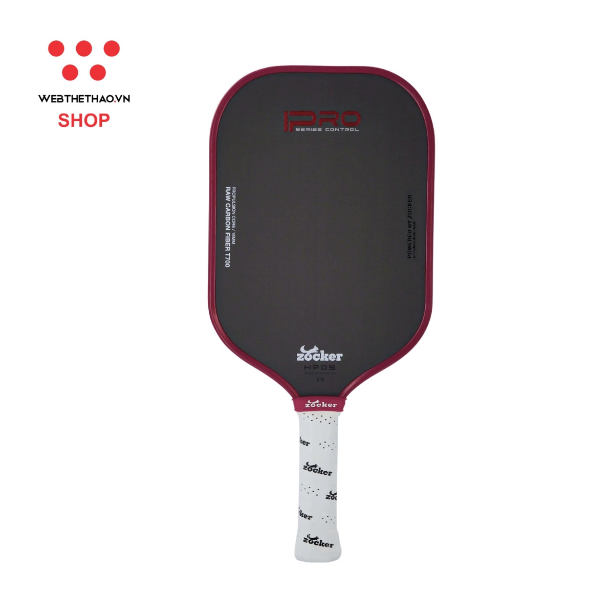 Vợt Pickleball Zocker Happy HP05 Pro Series "Red" HP05-R - Hàng Chính Hãng