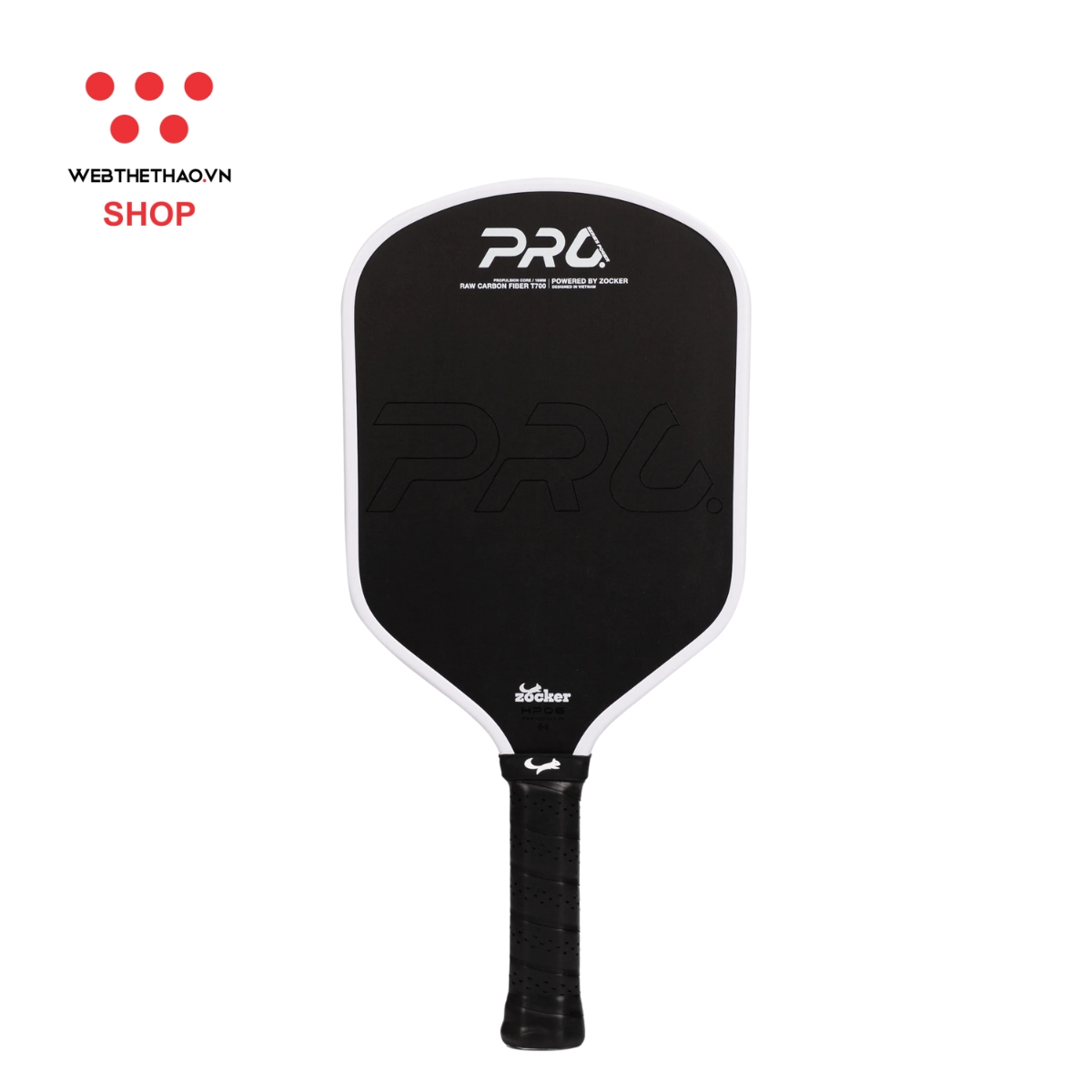 Vợt Pickleball Zocker HP06 Pro Series Power "White" HP06-02 - Hàng Chính Hãng
