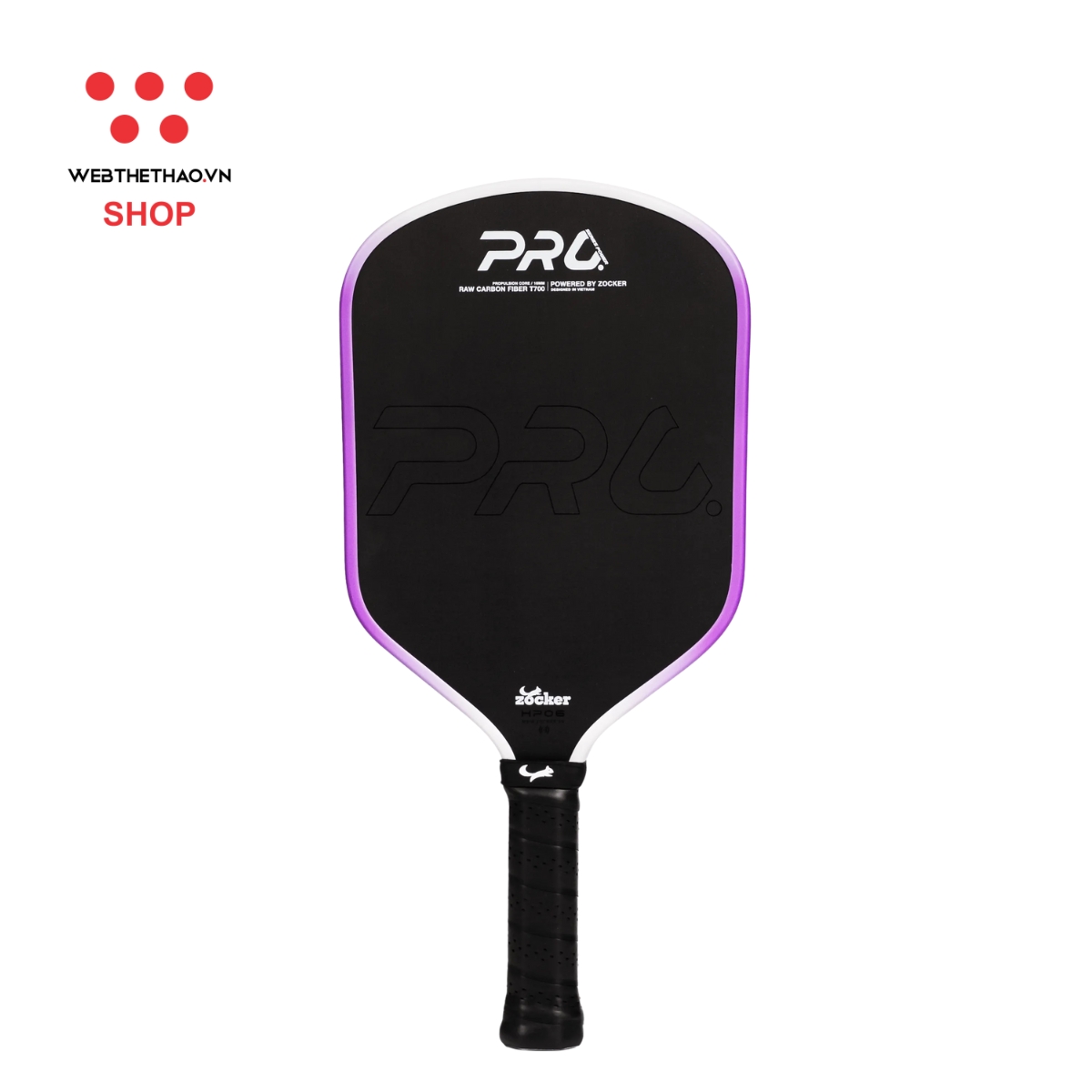 Vợt Pickleball Zocker HP06 Pro Series Power "Purple" HP06-04 - Hàng Chính Hãng