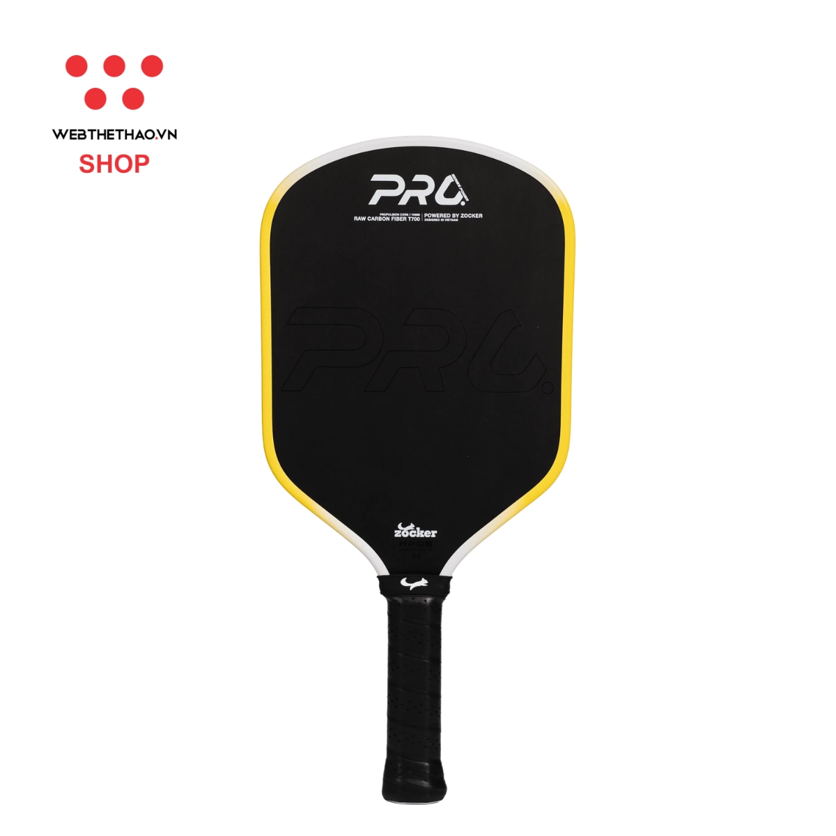 Vợt Pickleball Zocker HP06 Pro Series Power "Yellow" HP06-05 - Hàng Chính Hãng
