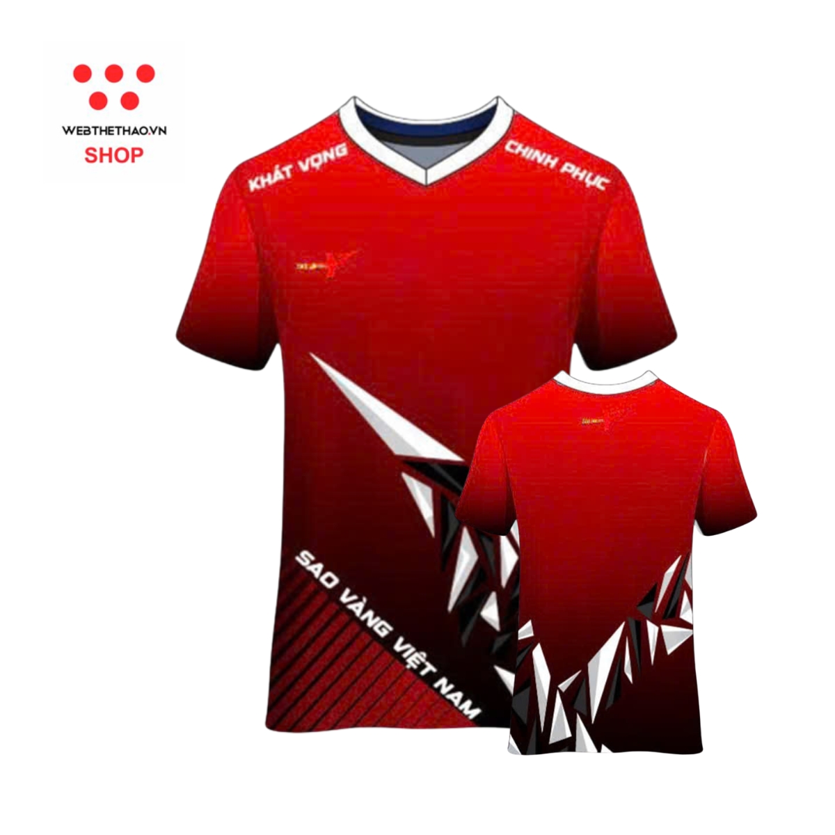 Bộ quần áo bóng chuyền Sao Vàng Sứ Mệnh màu "Đỏ" SV-SM-02 - Hàng Chính Hãng