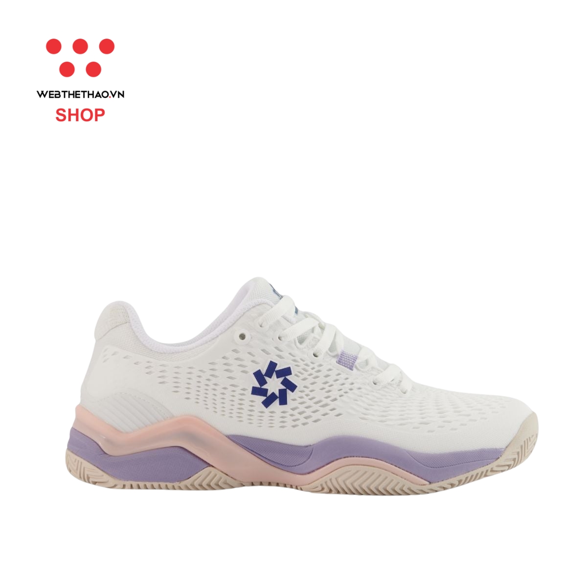 Giày thể thao Pickleball Nữ Jogarbola Terra màu "White/Pink" JG-TERRA-05 - Hàng Chính Hãng