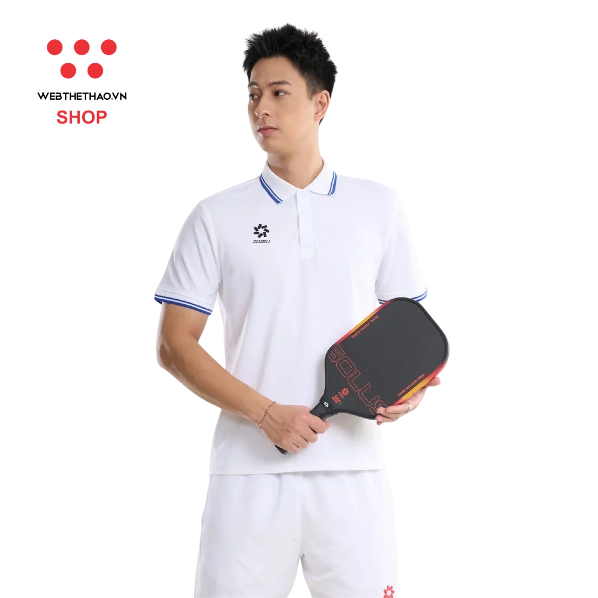 Áo polo thể thao Jogarbola màu "Trắng Xanh" MJ-AJ1605-01 - Hàng Chính Hãng