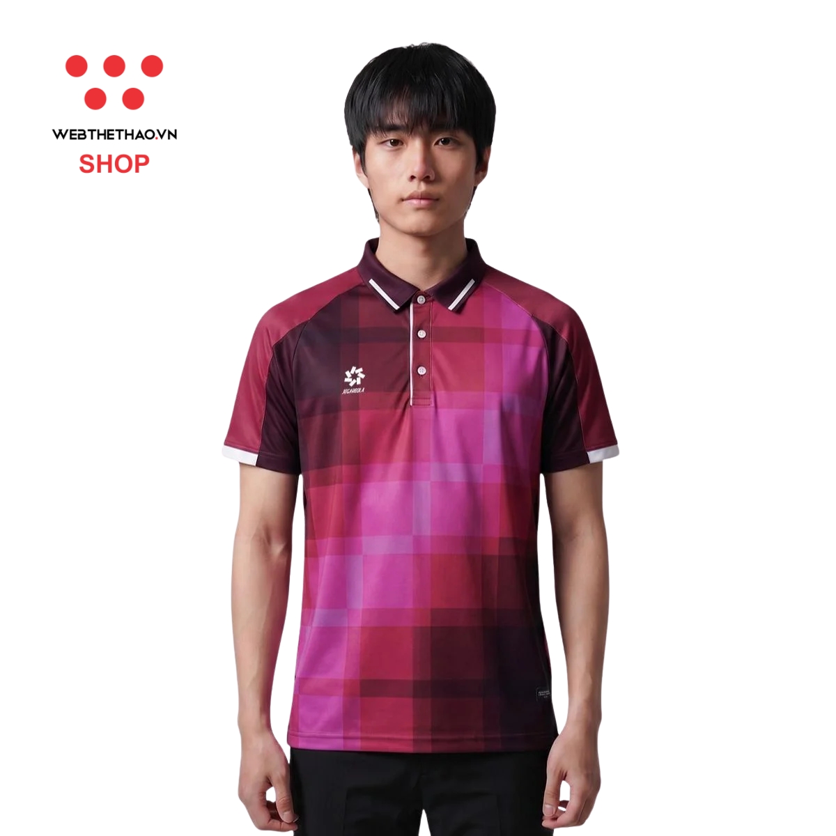 Áo polo thể thao Jogarbola Pixel màu "Hồng" MJ-A4370-03 - Hàng Chính Hãng