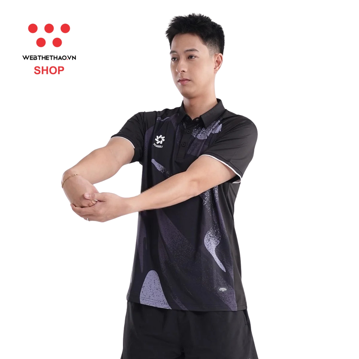 Áo polo thể thao Jogarbola Nova màu "Đen" MJ-A4197-02 - Hàng Chính Hãng