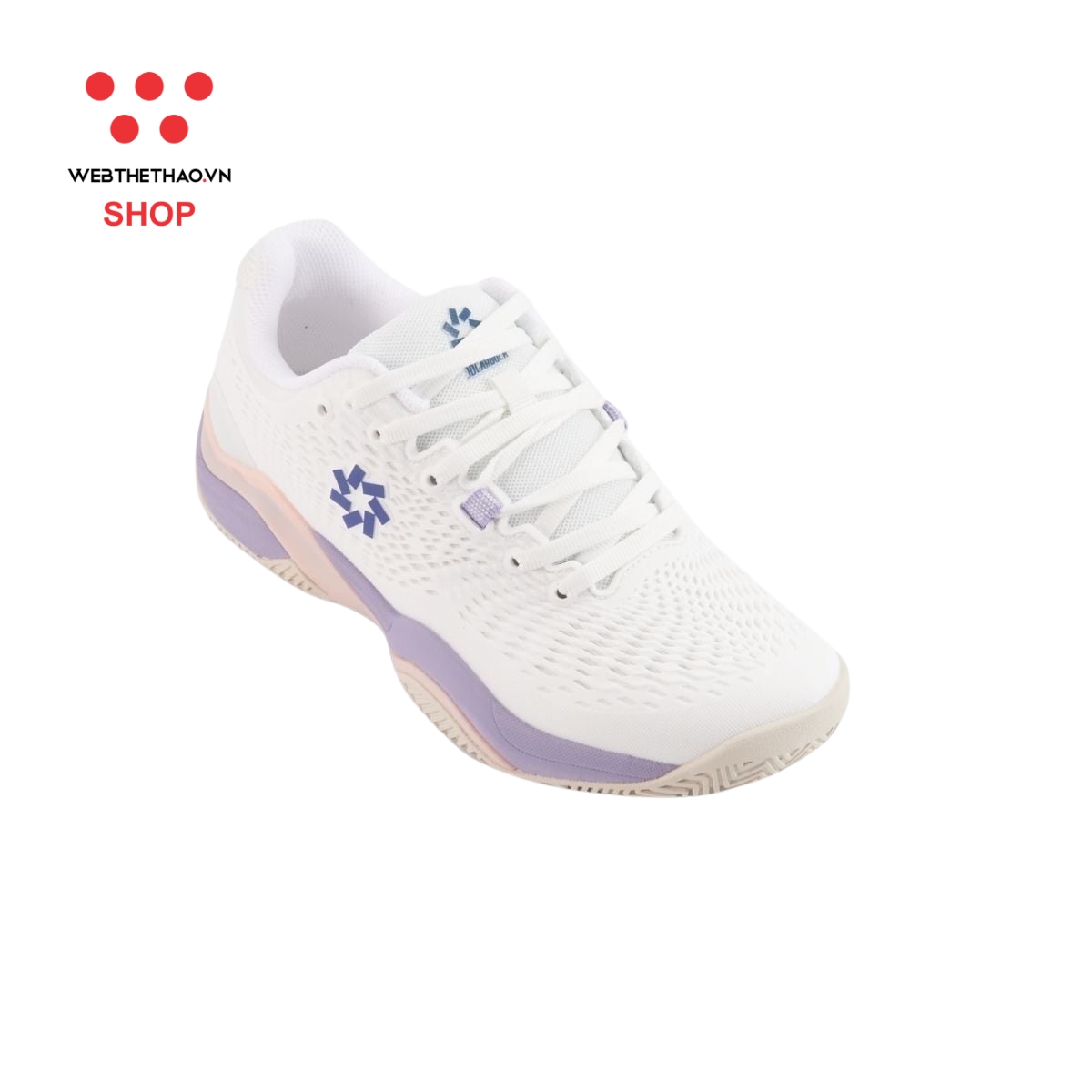 Giày thể thao Pickleball Nữ Jogarbola Terra màu "White/Pink" JG-TERRA-05 - Hàng Chính Hãng